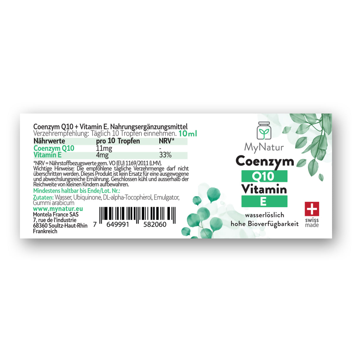 Coenzym Q10 Vitamin E Mizellen MyNatur Hohe Bioverfügbarkeit