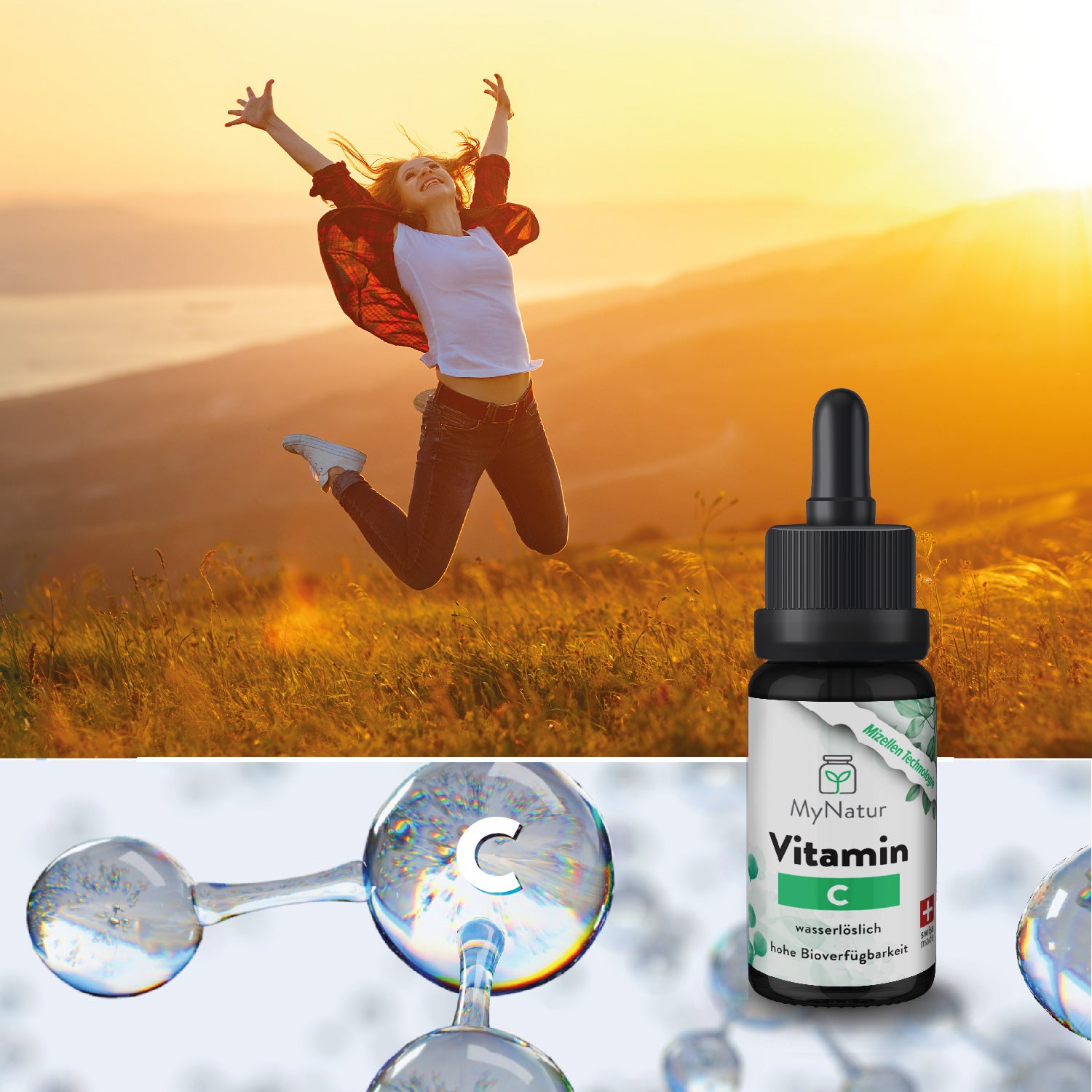 MyNatur Vitamin C Tropfen flüssige Vitalstoffe mit Mizellen