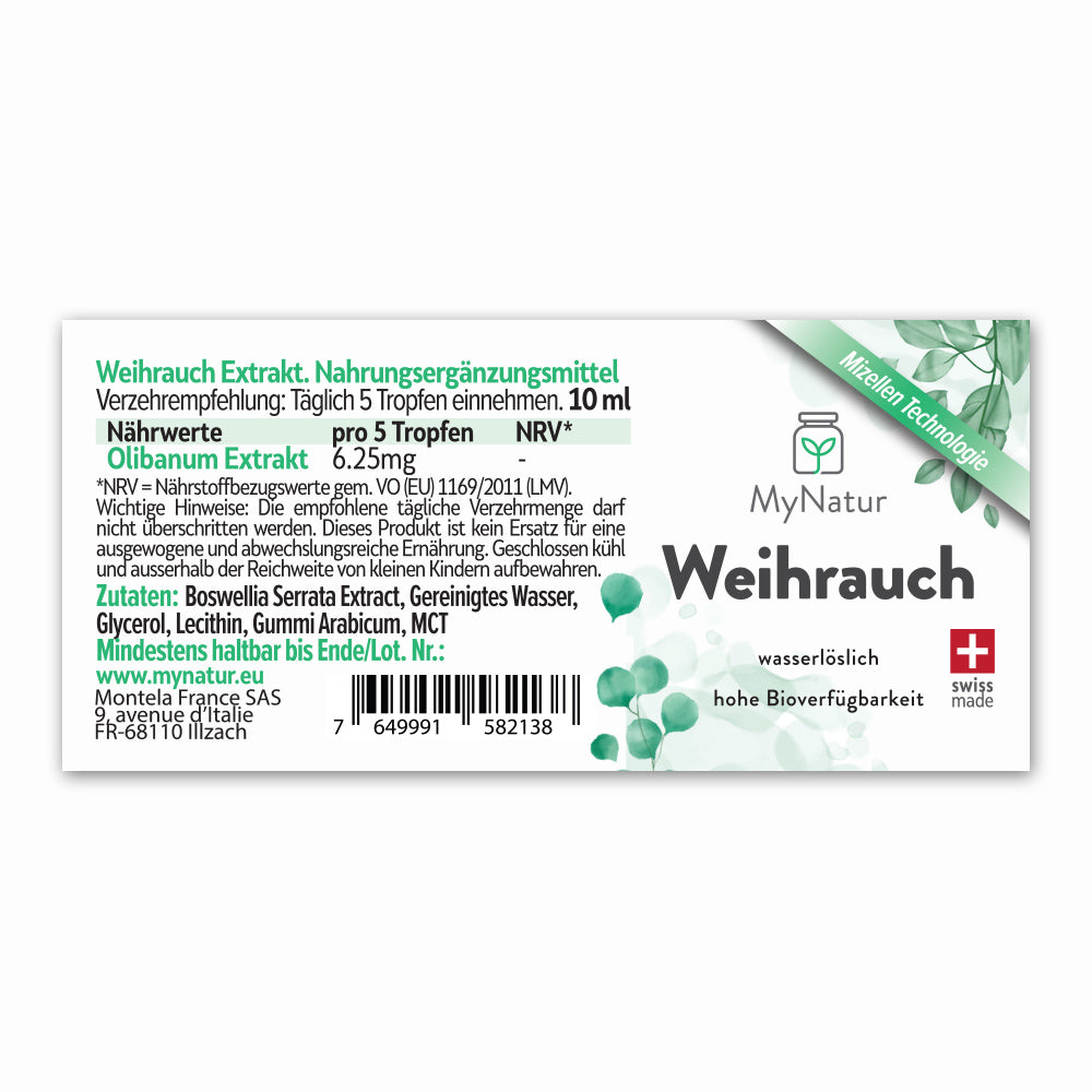 Weihrauch Mizellen MyNatur Hohe Bioverfügbarkeit
