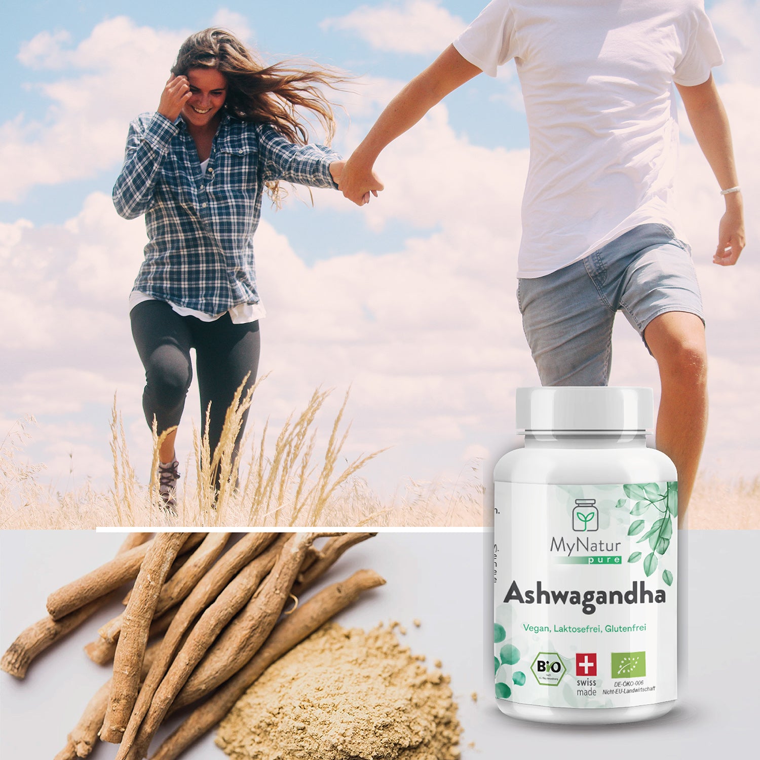 MyNatur Ashwagandha Kapseln pure Bio ökologisch couple happy