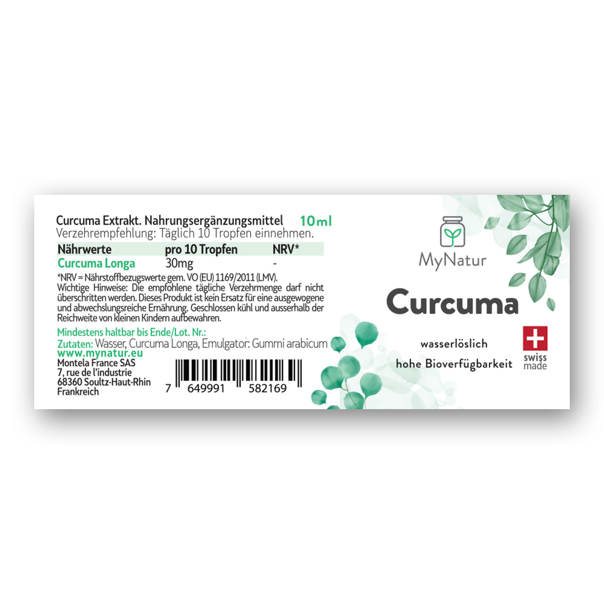 Curcuma MyNatur Mizellen Swiss Made hohe Bioverfügbarkeit