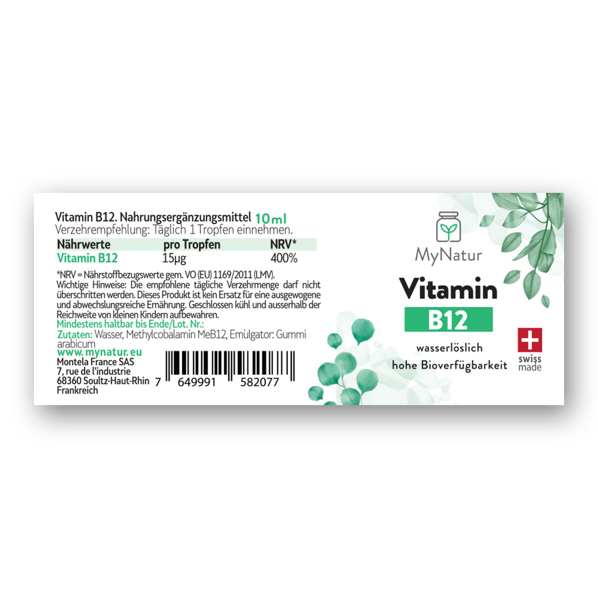Vitamin B12 Mizellen MyNatur Hohe Bioverfügbarkeit