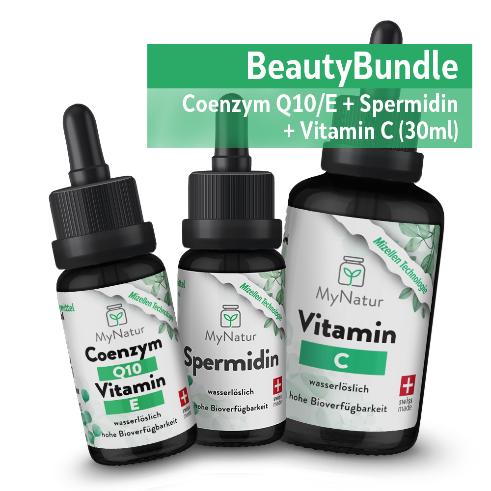 MyNatur BeautyBundle Coenzym Q10, Vitamin E, Spermidin, Vitamin C