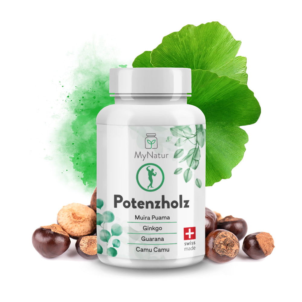 MyNatur Potenzholz Kapseln mit Muira Puama Ginkgo Guarana und Camu Camu