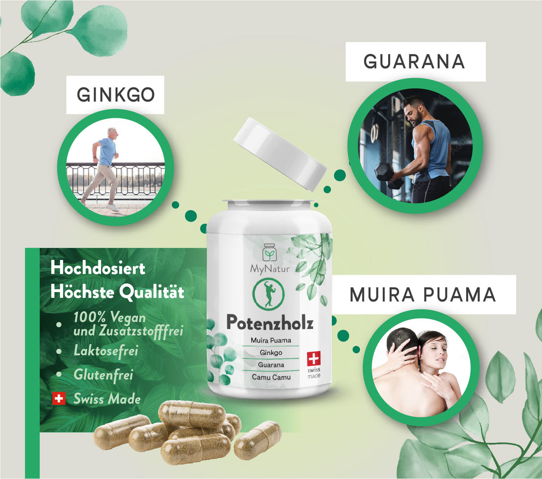 MyNatur Potenzholz Male Power Ginkgo Guarana Muira puama