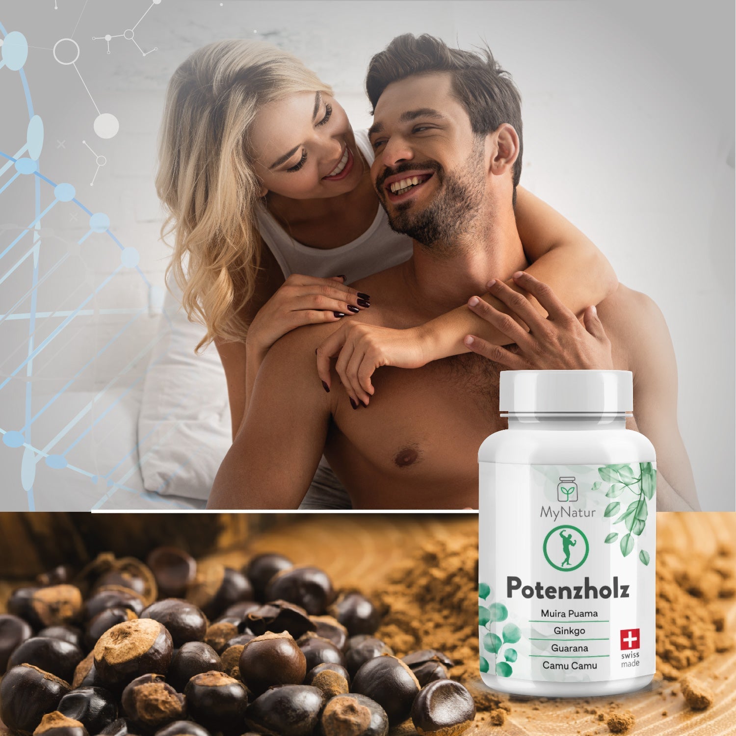 Potenzholz Kapseln MyNatur mit Muira Puama Ginkgo Guarana Camu Camu